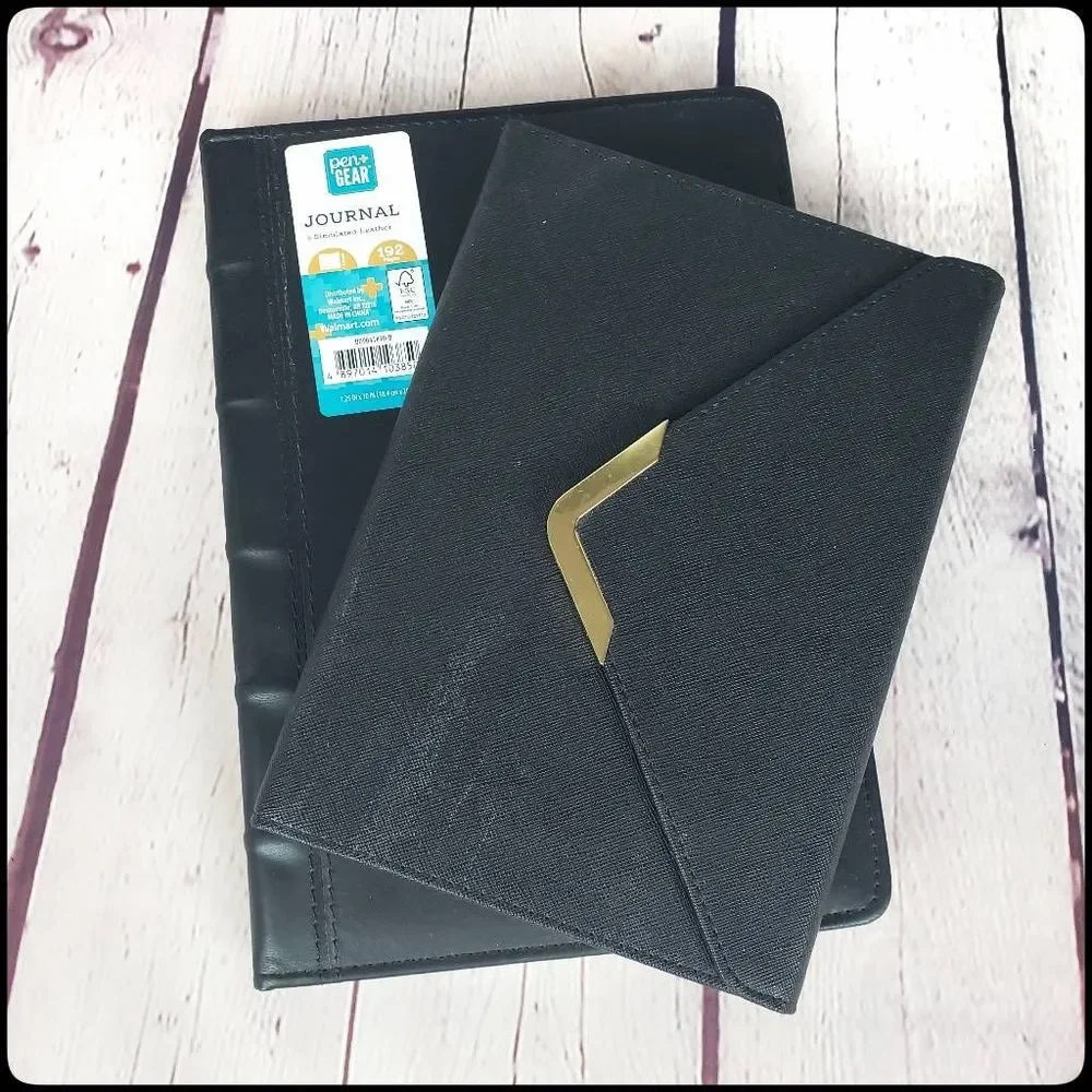 New Black Eccolo Pen Gear Hard Cover Lined Writing Journal Notebook Bundle of 2 - Picture 1 of 4